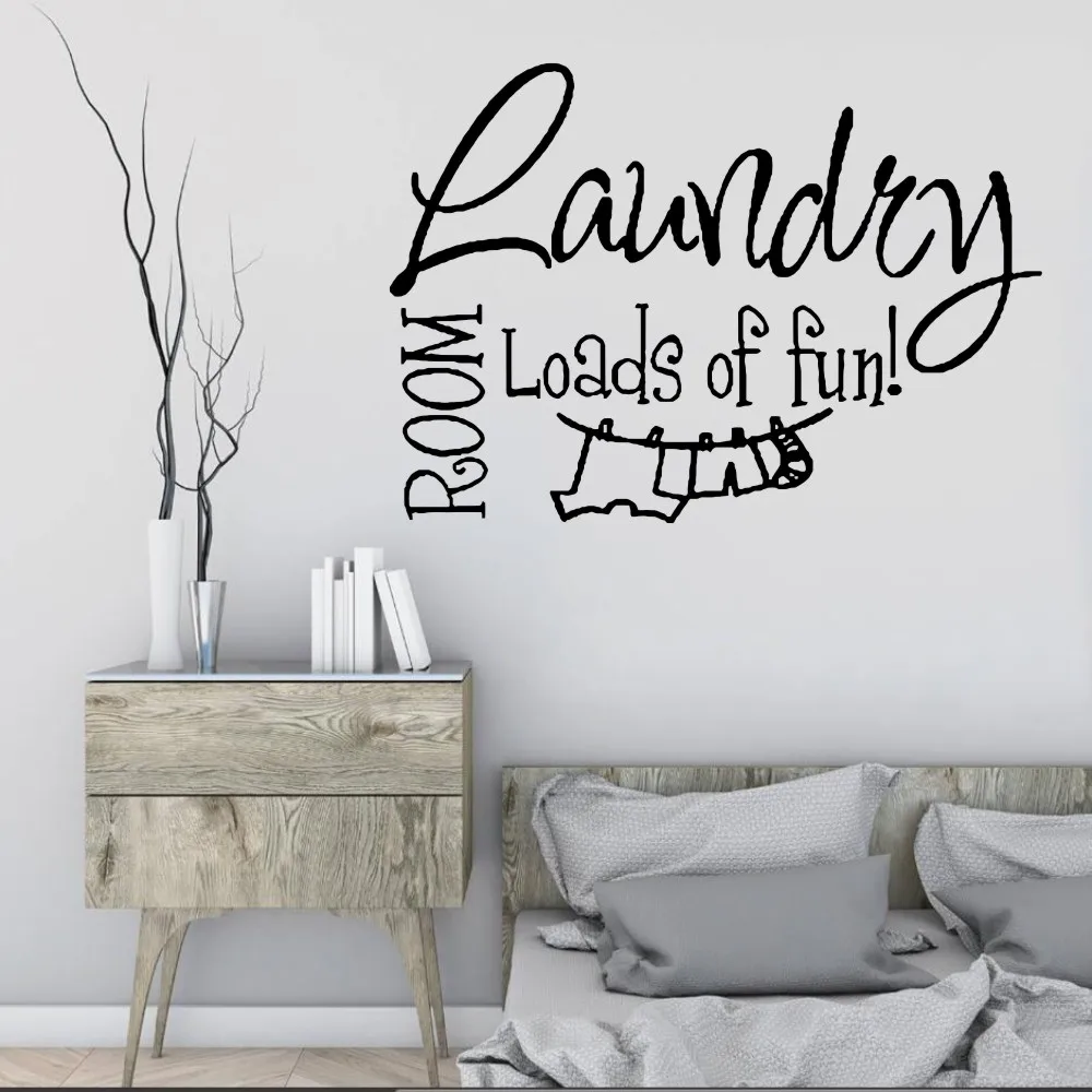 Life is Like Laundry Loads of Fun Wall Sticker Wall Art Vinyl Decals kitchen