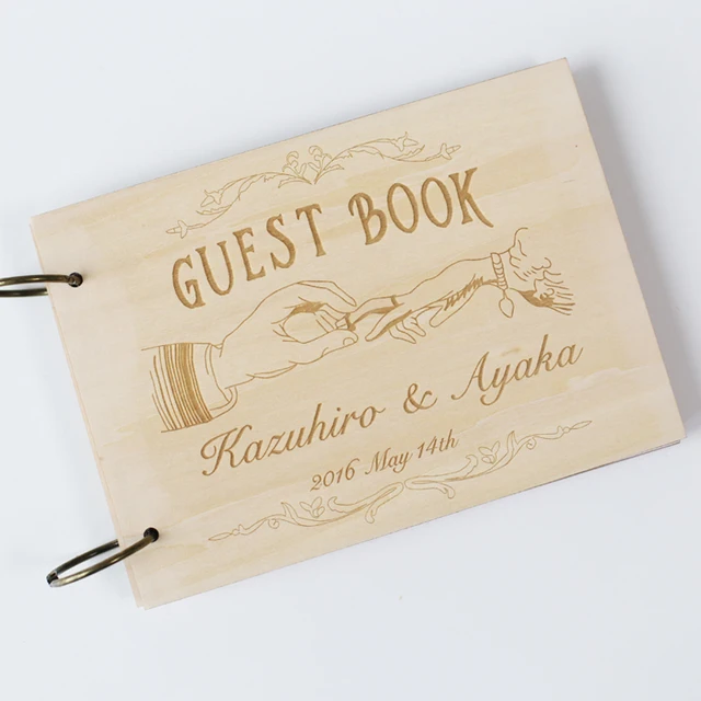 2016 Retro Wedding Guestbook Guest Book Customized Date 2016 Retro Wedding Guestbook Guest Book Customized Date And Names Wood