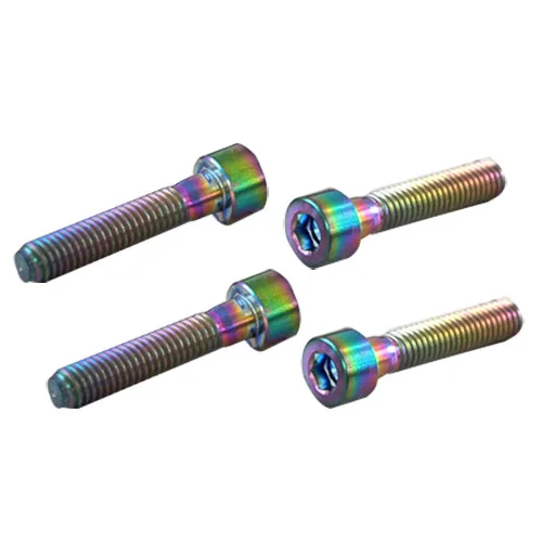 

4Pcs Ti Titanium M6x20mm Hex Allen Tapered Bolt Screw Colorful