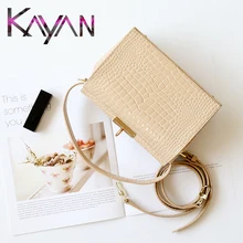 Женская сумка из кожи аллигатора, сумка на плечо из натуральной кожи, винтажная сумка с золотой пряжкой