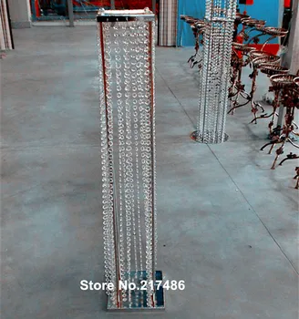 

tall iridescent isle column pillars for weedding walkway stand decoration