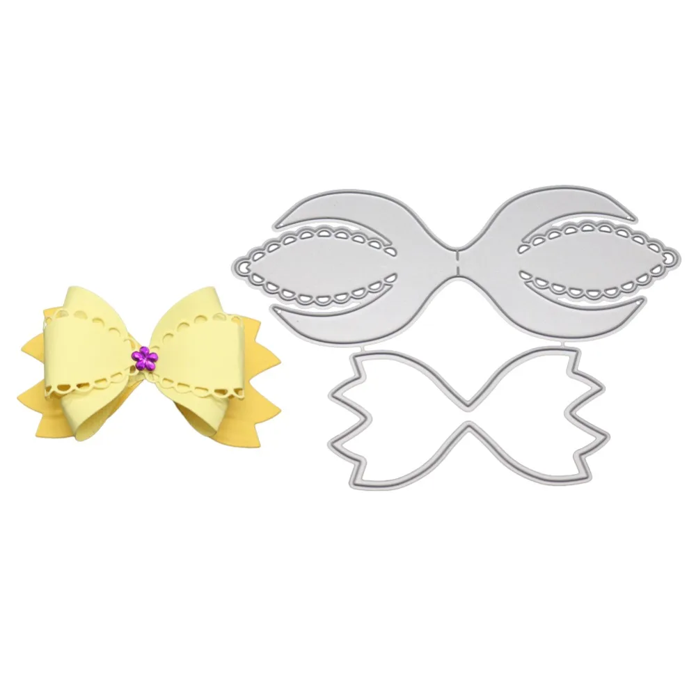 

Cute bow-knot frame Metal Cutting Dies Circle Frame Stencils For DIY Scrapbooking Embossing Paper Cards Photo Album New making
