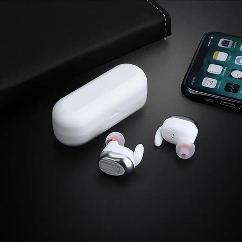 

True Wireless Earbuds Micro Earpiece Mini Sport Headset Stereo Ear Bluetooth Earphone with Charging Box For all Phone
