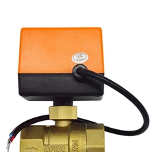 AC220V DN32(G1.") латунный переключатель Тип Электрический двухсторонний клапаны, 3 провода моторизованный шаровой клапан