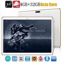 9.6 pulgadas 4G tablet pc Octa core bluetooth wifi GPS 1280*800 5.0MP 4 GB 32 GB Android 5.1 3G Phablet WCDMA MID DHL Libre gratis