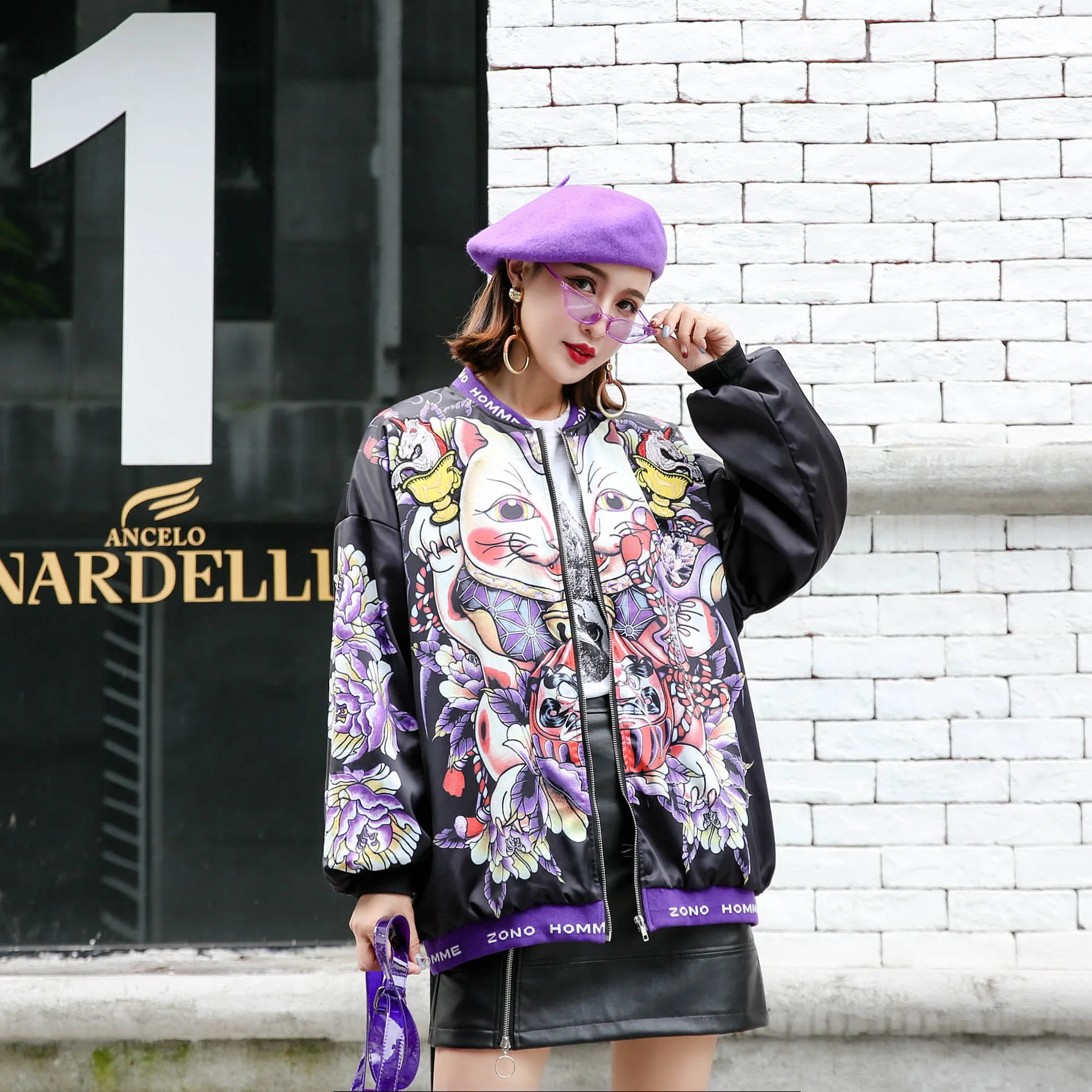 

Thailand Tide brand 2018 autumn new women's hip hop ins jacket thin section casual sequins short ladies coat shirt