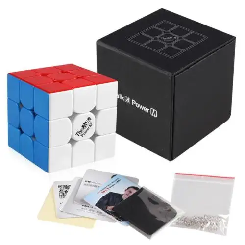 Qiyi The Valk 3 power M Магнитный Valk3 Mini Valk 3 профессиональный 3x3 магический куб speed Mofangge Competition Puzzle Cubes детские игрушки - Цвет: Power M stickerless