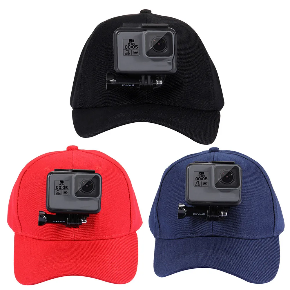 Новая мода бейсбольная кепка для GoPro действие держатель для камеры шляпа с j-крюком Пряжка крепление винт