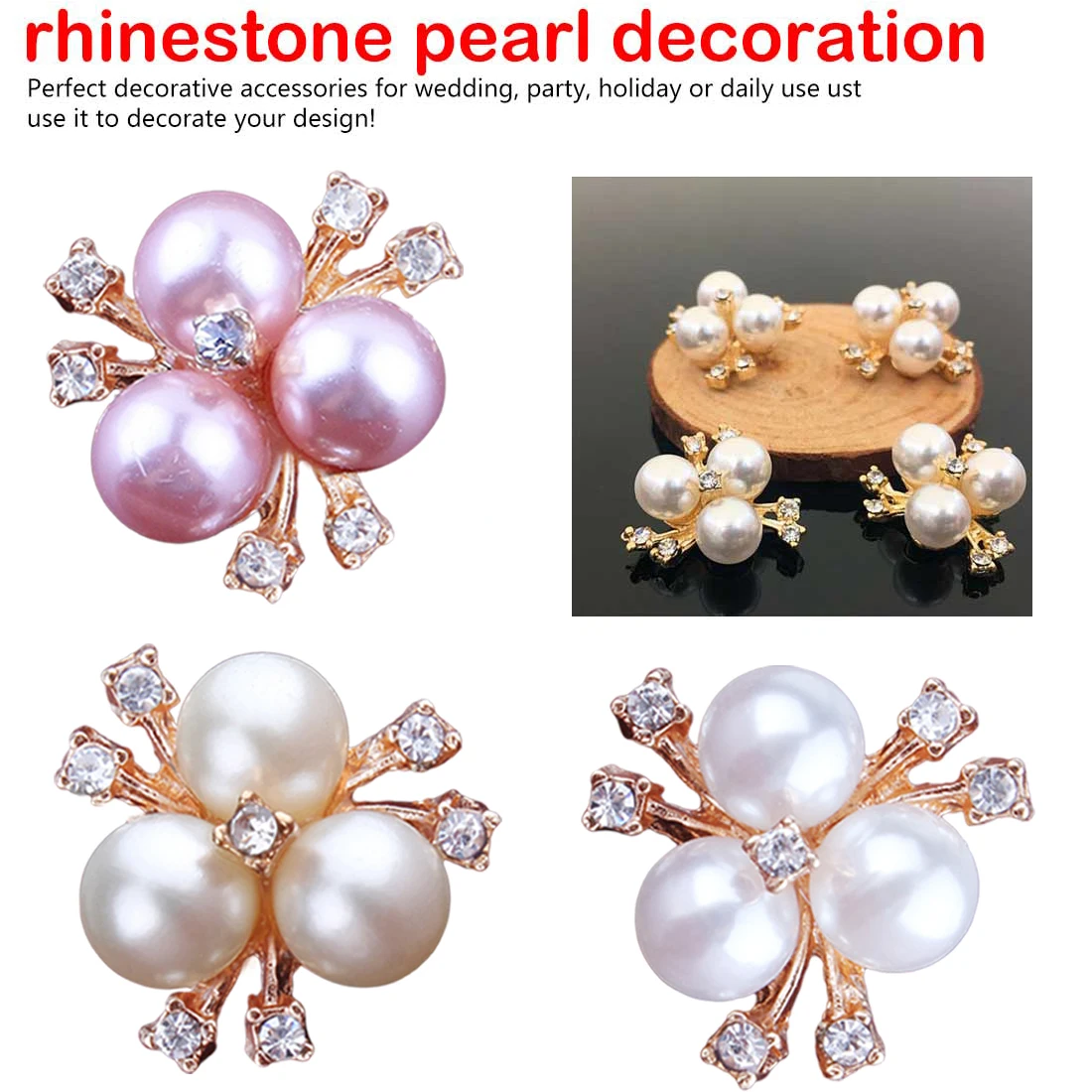 

Ivory&White Half Round Cotton Line Pearl Beads Chain DIY Garland Flowers Wedding Party Decoration