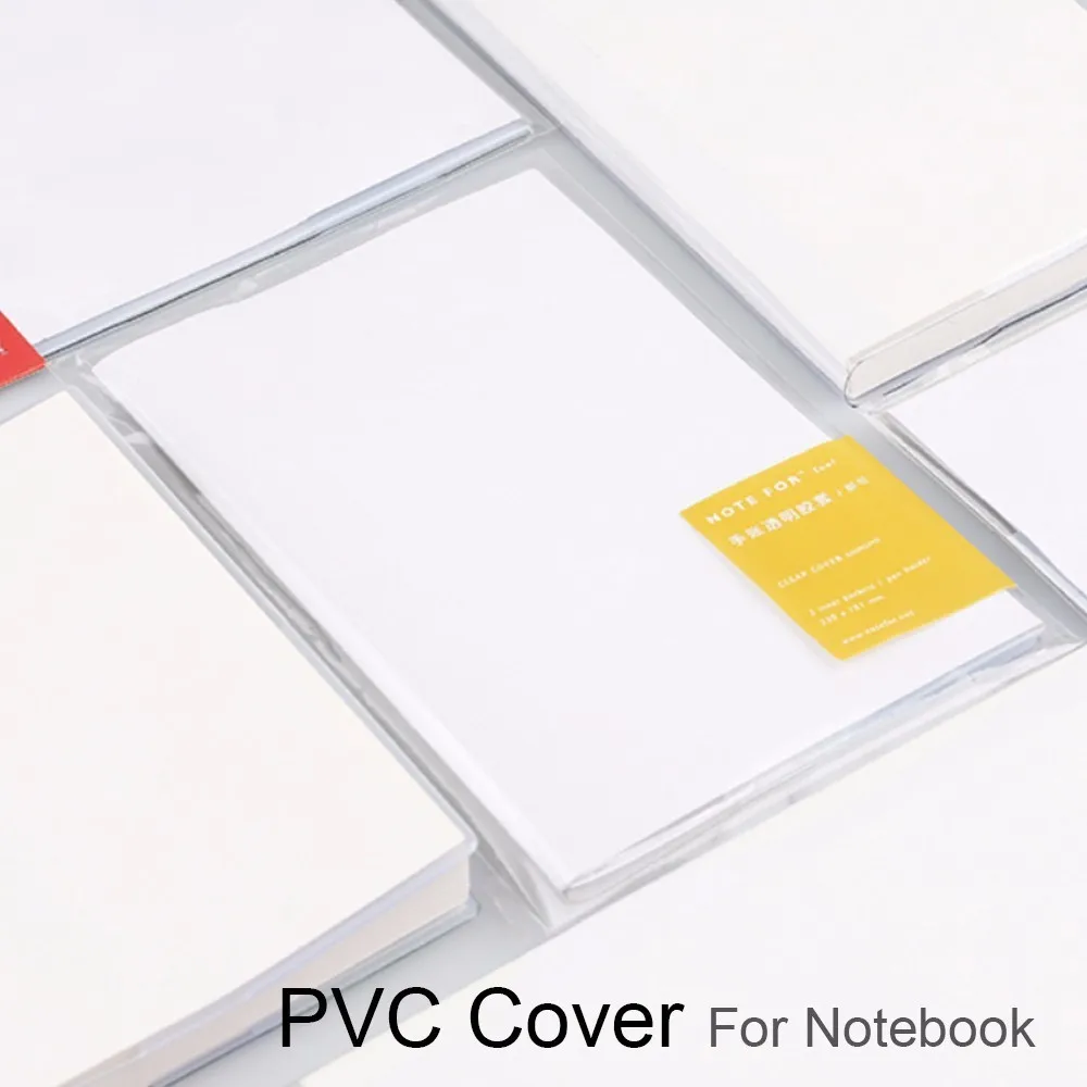 Transparent PVC Notebook Protective Cover A5 B6 A6 size for notebooks