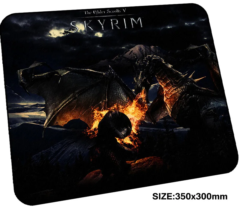 Игровой коврик для мыши skyrim 350x300x3 мм игровой аксессуары настольных компьютеров