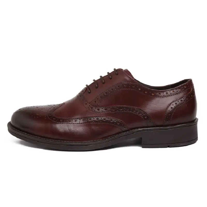 Mens Escritório Clássico Couro Sapatos Casamento Negócios Vestido Northmarch Grosso Marca Genuíno marrom De Fundo Preto Homens Italiano Brogue Formal q8xPOH