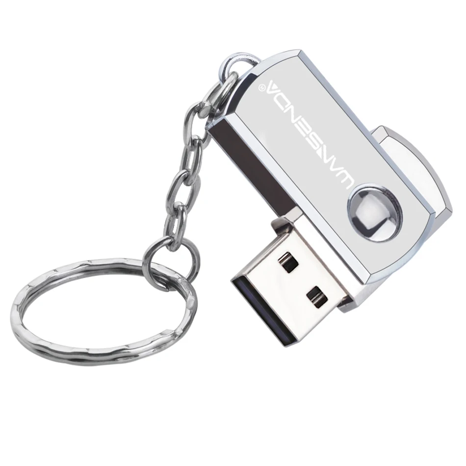 Новая металлическая USB флешка WANSENDA 128 ГБ Вращающаяся ручка накопитель 64 32 16 8 флеш