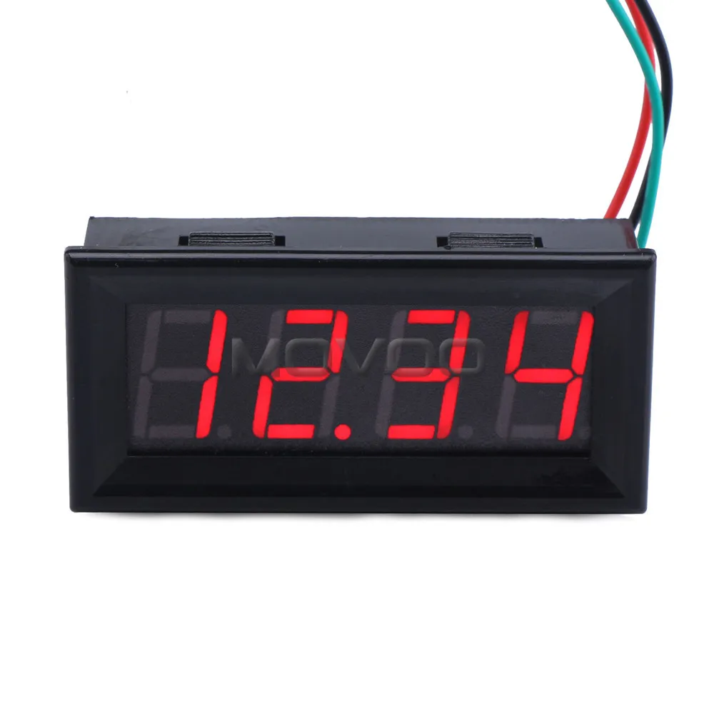 Digital Voltmeter DC 0 33V Red Led Display Voltage Meter DC 12V 24V Voltage Monitor/Tester for