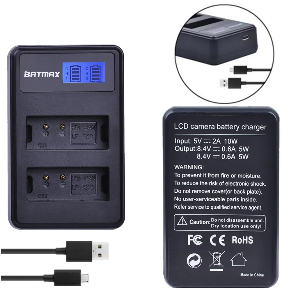 EOS Rebel T3 Camera Battery LP-E10 USB Charger for Canon EOS 1100D EOS 1200D EOS Kiss X50 EOS Rebel T3 Camera Battery LP-E10 USB Charger for Canon EOS 1100D EOS 1200D EOS Kiss X50