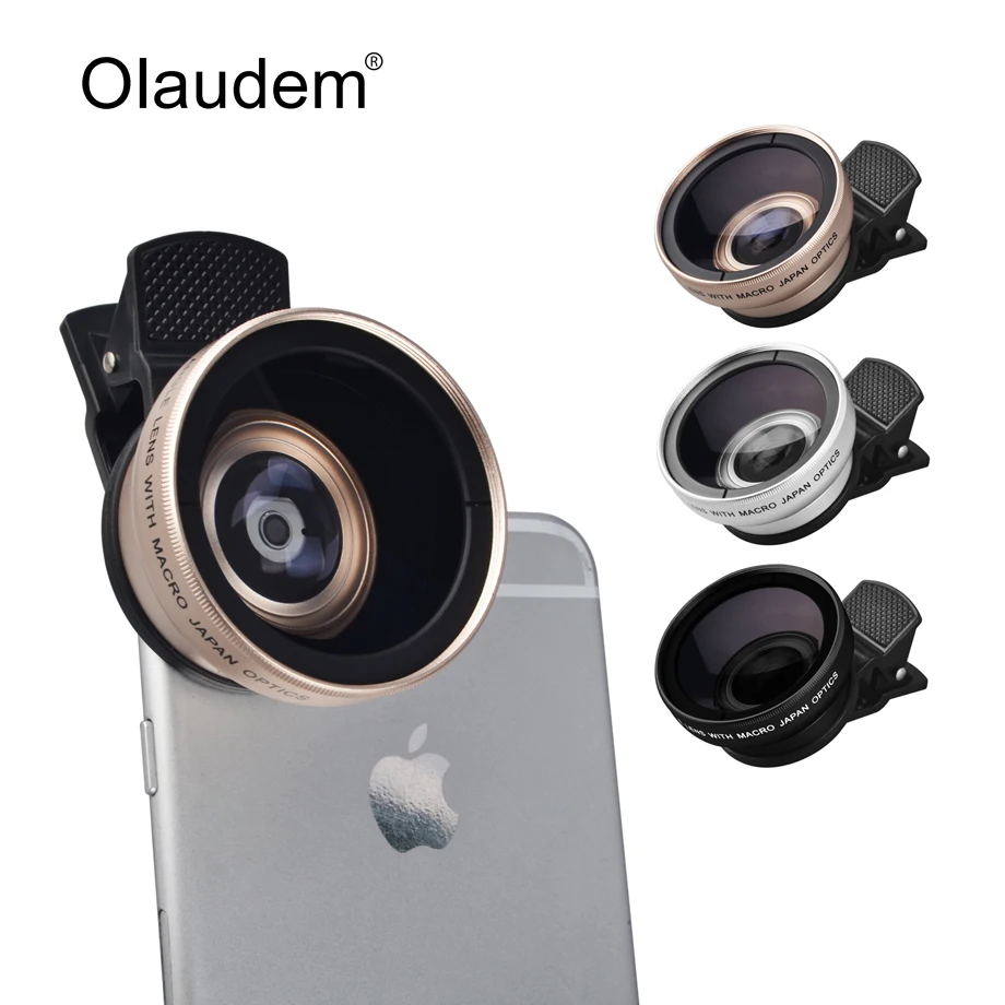 2 в 1 Professional HD 37 мм 0.45X Супер широкоугольный + 12.5X макрообъектив для iPhone samsung htc LG