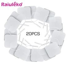 10/20 штук самоклеющиеся Замена ТЭНов контактной колодки 5*5 см мышечный Стимулятор Электрический цифровая печатная машина Массажер для 2 мм Сделано в Китае