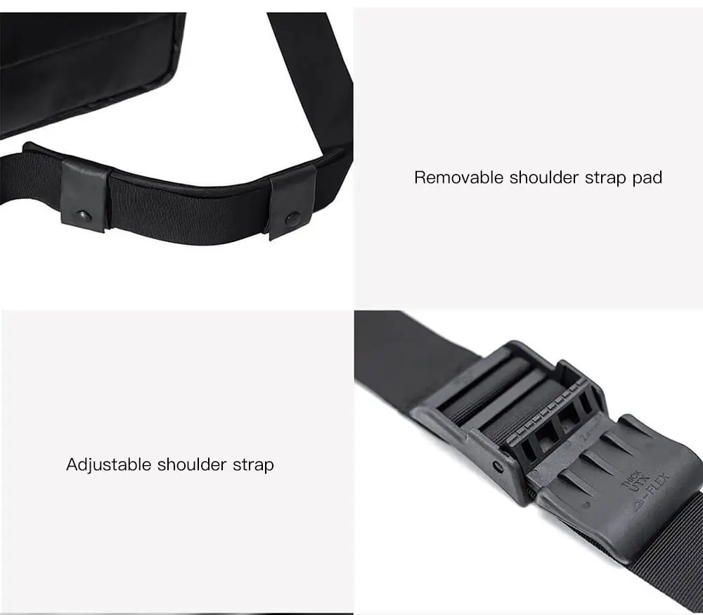 90fen Trendy Reflective Water-resistant Messenger Bag (7)
