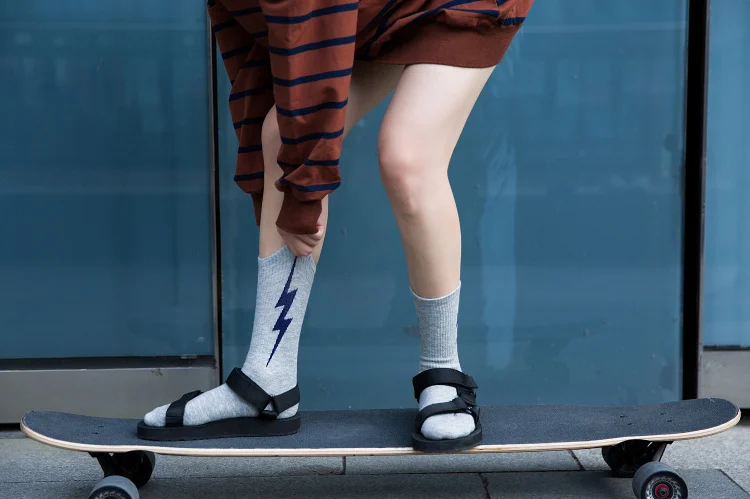 Весна ins женские молнии женские носки японский спорт Harajuku носки скейтбордиста tide бренд европейских и американских улиц