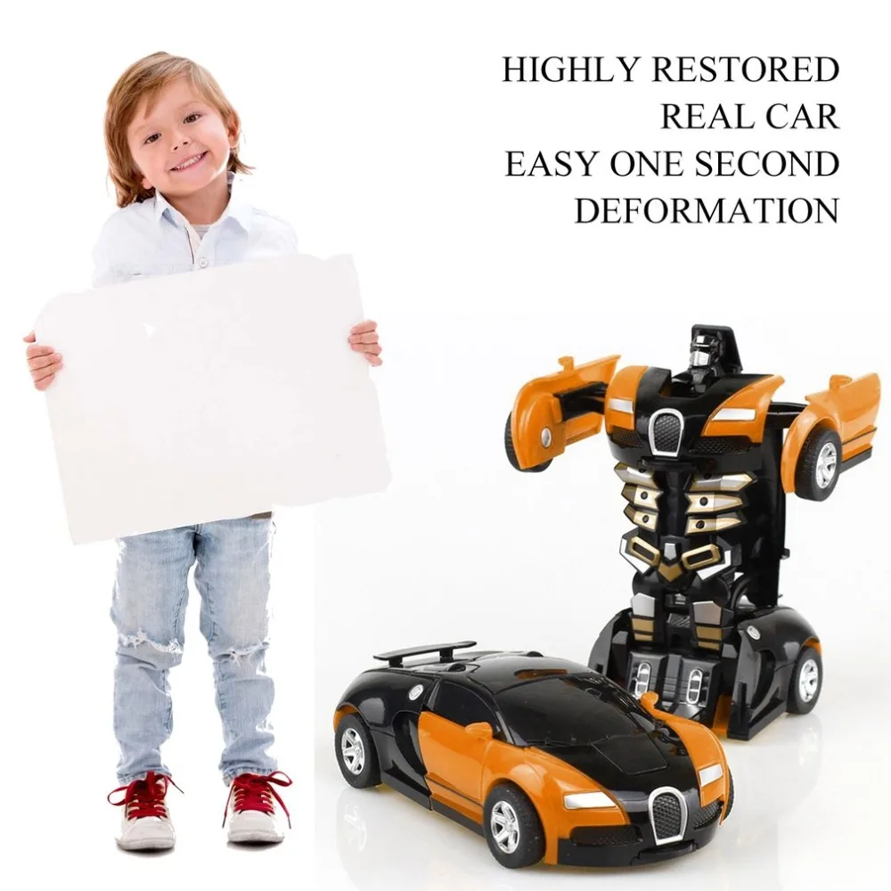 Transformation Robot Toy Car Anime Action Figure Toys ABS Plastic Collision Transforming Model Gift for Children 2