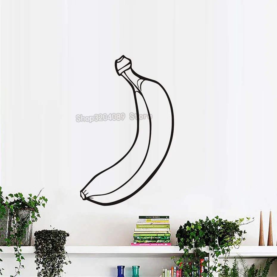Banana Vinyl Wall Art Decals Adesivo De Parede Decoration Fruits Murals