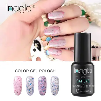 

Inagla Cheese Candy Gel 8ml Gel Nail Polish Glitter For Manicure Nail Art UV LED Lamp Nail Varnishes Base top coat Gel lacquer