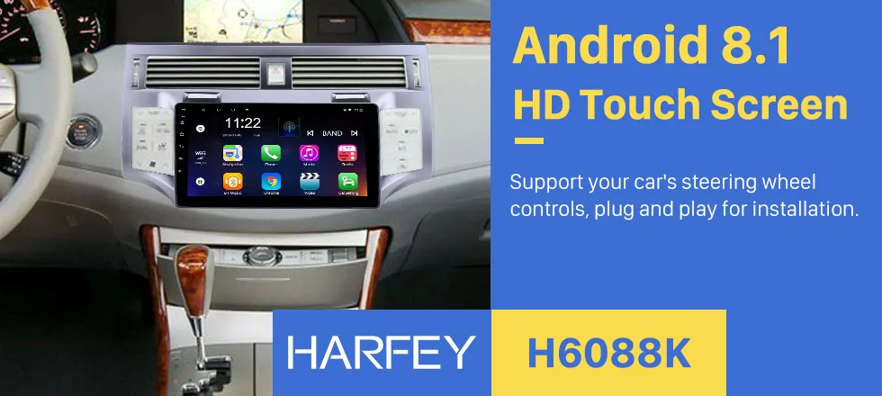 Excellent Harfey 9"Car multimedia Palyer For 2006-2010 TOYOTA AVALON Android 8.1 GPS Navigation Support DAB+ OBDII SWC bluetooth head unit 0