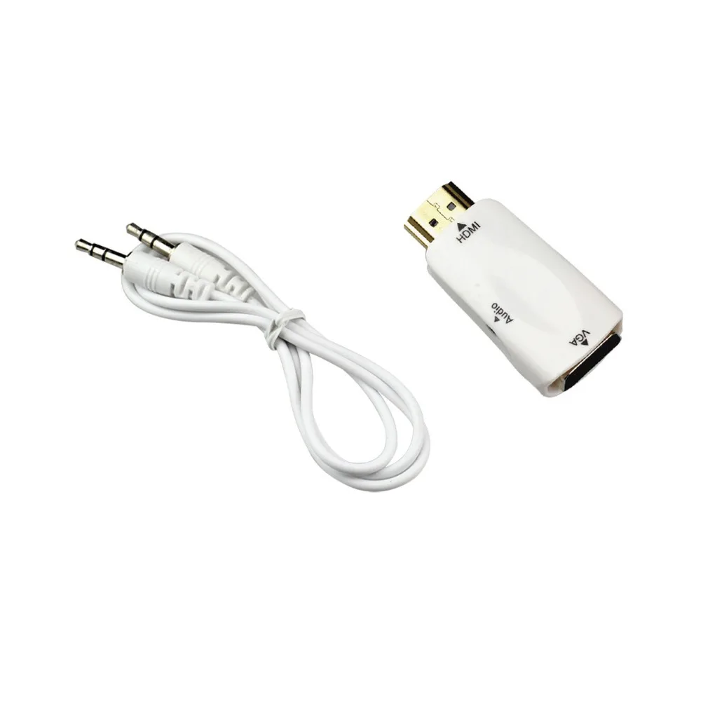 Адаптер преобразователя 1080P USB HDMI папа VGA мама ТВ AV + аудио HD ПК черный белый |