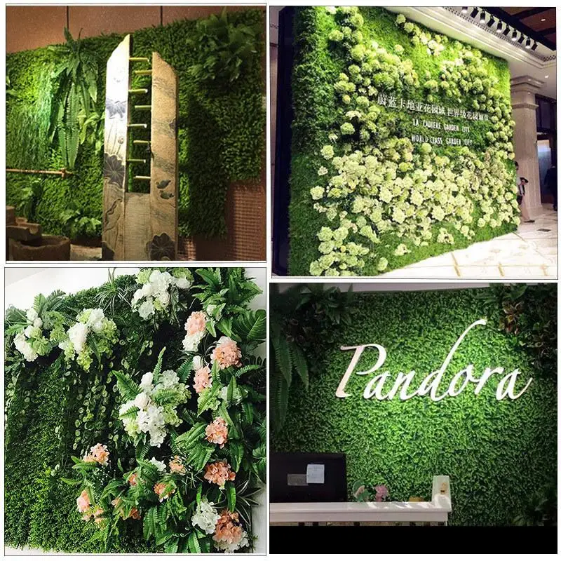 

Plant Wall Artificial Lawn Boxwood Hedge Garden Backyard Home Decor Simulation Grass Turf Rug Lawn Outdoor Flower wall