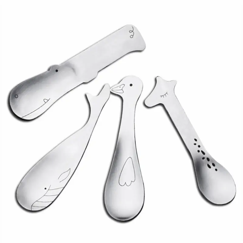 

Animal Shape Ice Cream Spoon Coffee Tea Serving Spoons Stirrers Mixing Stirring Serving Scoop for Egg Cake Dessert Tableware