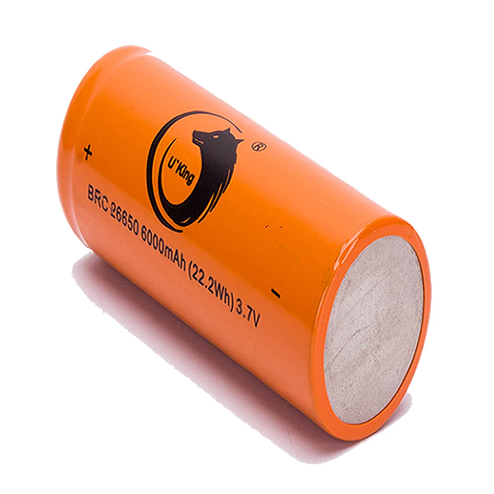 4 шт. перезаряжаемая батарея 26650 3,7 в/4,2 в 6000 мАч литий-ионная батарея для светодиодного фонарика 26650 литиевая батарея для отслеживания налобных фонарей