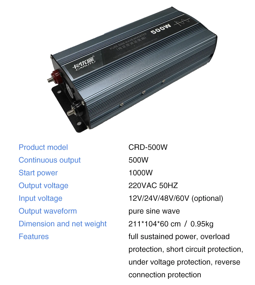 Inversor de Potência Indicação de Falha v com Original Melhor Onda Pura Inversor Solar 12 v 220 Boa Qualidade Completo 500 w 24 22 Digital 5 High Quality Renovação da Casa