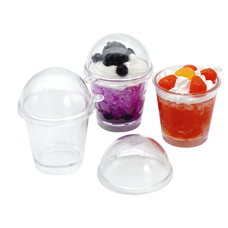 10pcs DIY Boba Charms Plastic Cups Miniature Frappuccino Cup with Dome Lid Doll House Siwan Popcorn Ice Cream Jewelry Accessory
