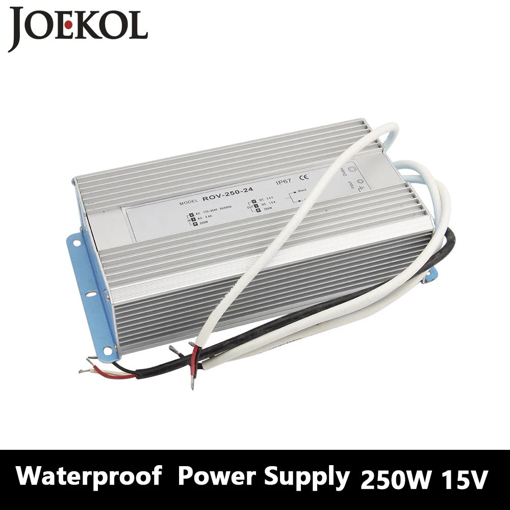 

Led Driver Transformer Waterproof Switching Power Supply Adapter,,AC170-260V To DC15V 250W Waterproof Outdoor IP67 Led Strip
