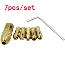 7pcs/Set 0.5-3mm High Speed Steel Small Electric Drill Bit Collet Micro Twist Drill Chuck Set
