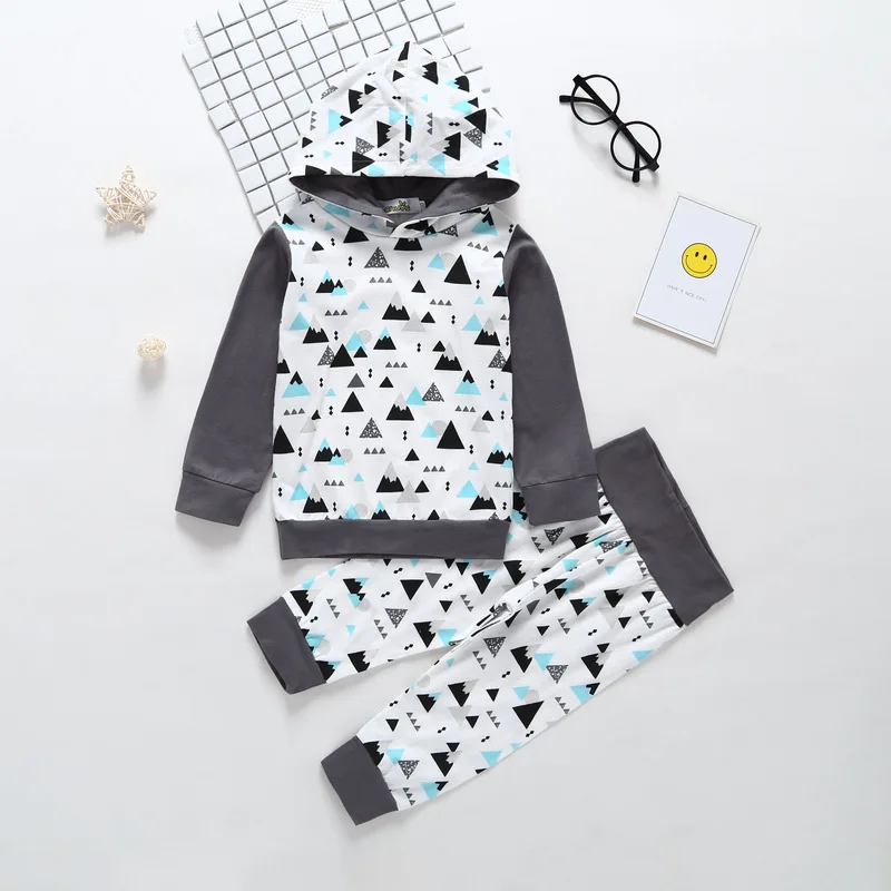 

Baby limited time set 2 piece set cartoon cotton clothes set full set unisex sweater + pants baby overalls newborn baby clothes