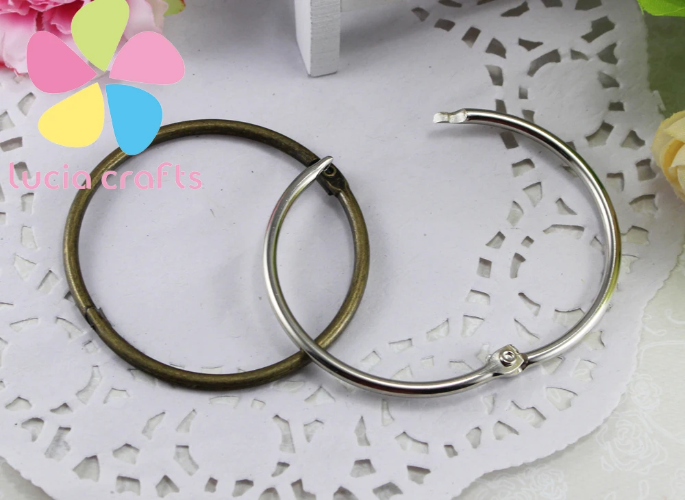 Распродажа Lucia crafts 19 мм/51 мм/63 мм серебристо бронзовое металлическое кольцо для