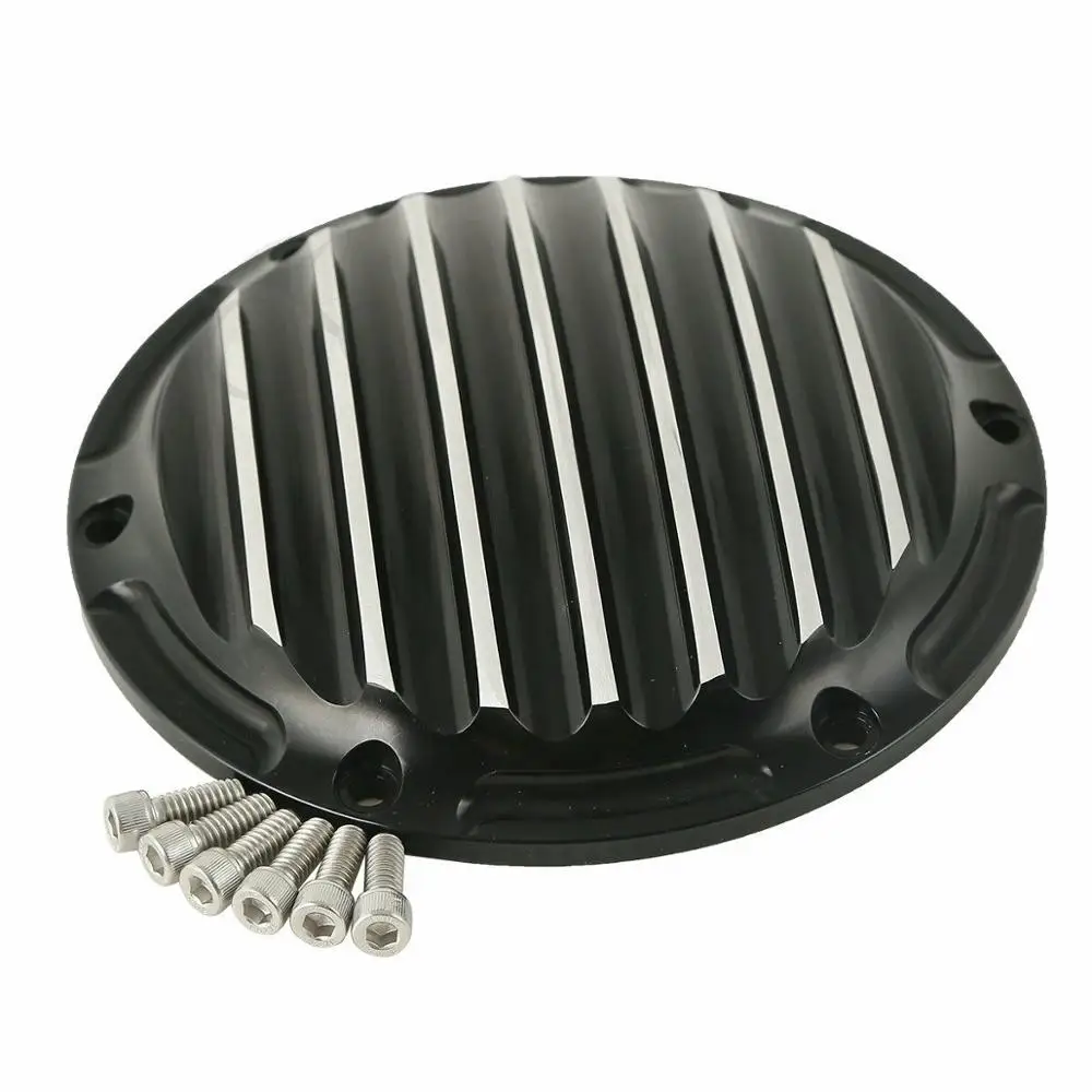 

CNC Black Derby Cover For Harley 04-17 Sportster Forty Eight XL1200X Iron 883 86-04 XLH883