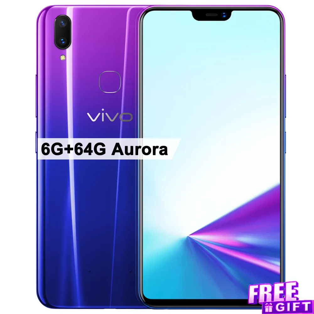 Мобильный телефон vivo Z3x, 6,26 дюймов, FHD, 4 Гб ОЗУ, 64 Гб ПЗУ, Восьмиядерный процессор Snapdragon 660, двойная камера 16 Мп+ 13 МП, Android 9,0, 3260 мАч - Цвет: Z3X 6G 64G Aurora