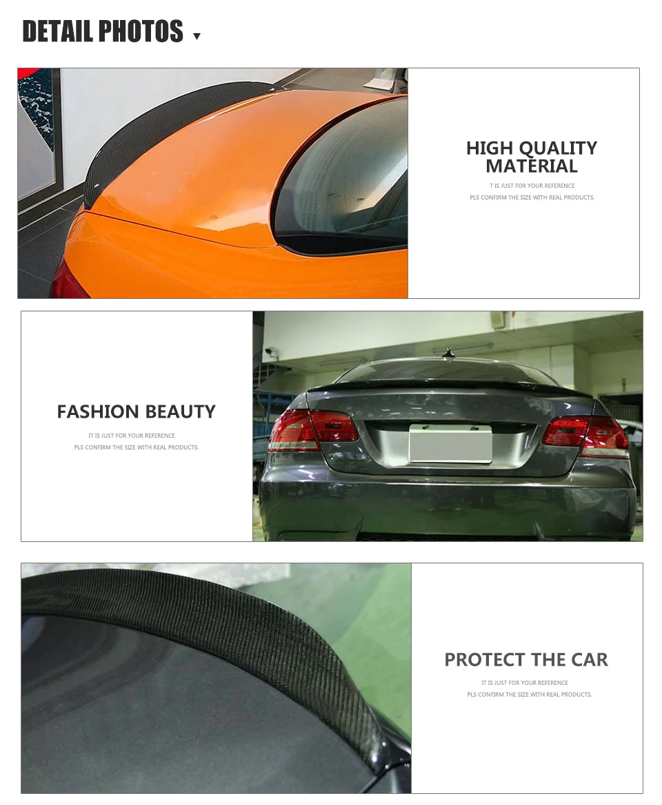 Задний спойлер багажника загрузки тюнинг крыло для BMW 3 серии E92 325i 328i 335i E92 M3 купе 2005-2012 спойлер из углеродного волокна