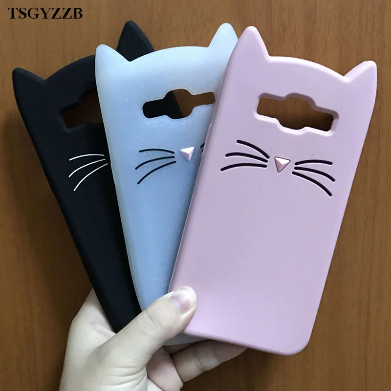 

Innovation Animal Phone Case For Samsung Galaxy S6 S7 Edge S8 Plus J2 J5 J7 Prime 2016 Cute 3D Mustache Cat Soft Silicone Cover