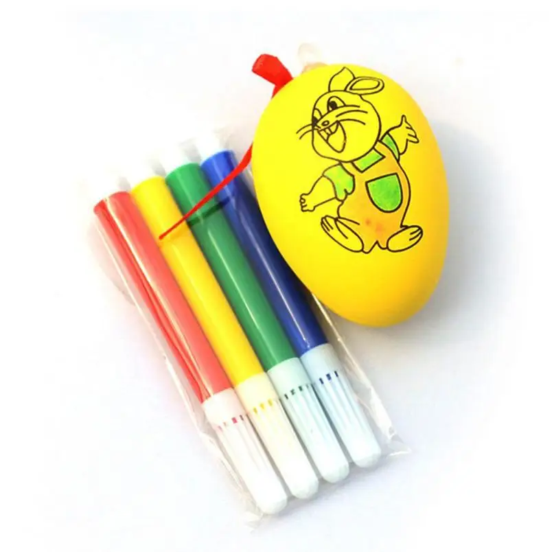 Water Color Pen & Egg Kids DIY Painting Color Egg Toy Easter Egg Education Toys safe non-toxic water M3092