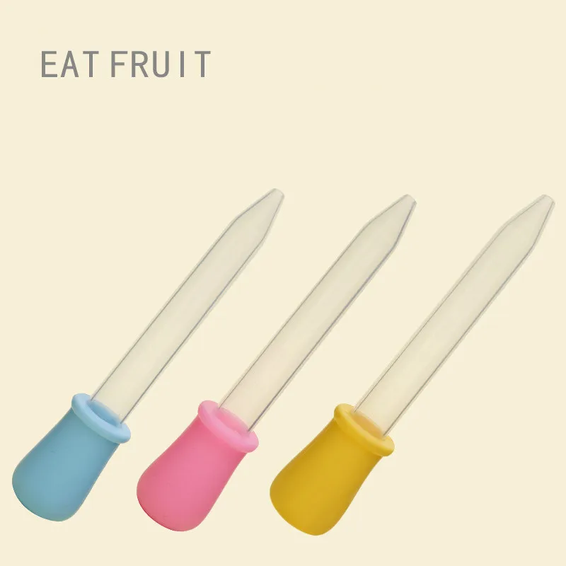 

2pcs/lot New 5ML Clear Silicone Plastic Baby Medicine Dropper Spoon Pipette Liquid Food Dropper Burette