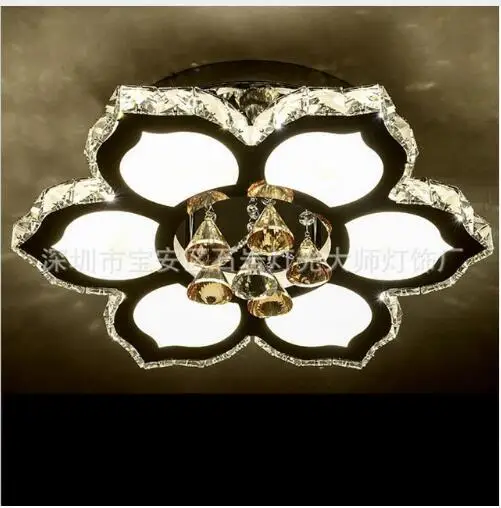 

led modern minimalist bedroom living room ceiling lamp round Nordic creative lighting crystal ceiling lamp LED lighting fixture