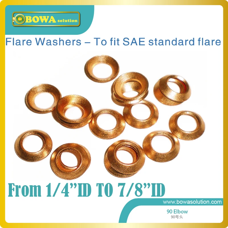 Refrigeration, heat pump and air conditioner copper washers fit SAE