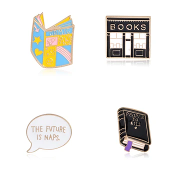 

Cartoon COMIC PEOPLE TO KILL Black Book Bookstore Brooch Pin Buckle Denim Jacket Shirt Lapel Pin Badge Jewelry Gift For Kids
