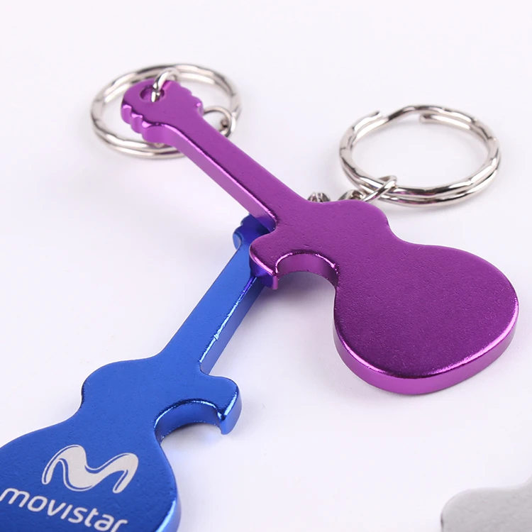 

Unique bottle openers Guitar Shaped Bottle Opener Keychain Personalized Corporate Gift Custom Unique Bottle Opener 7.5*2*0.3cm