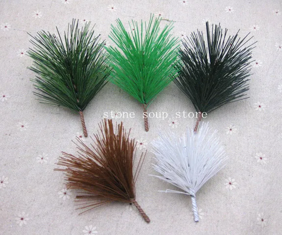 10pcs Artificial Pine Needles Christmas Tree Garland For Christmas Ornament DIY 