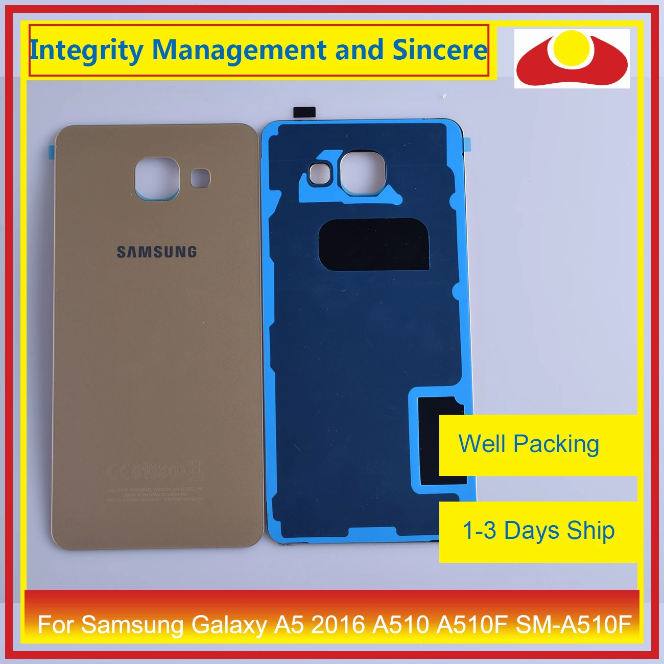 10 шт./лот для Samsung Galaxy A5 A510 A510F SM-A510F корпус батарея Дверь задняя крышка корпус