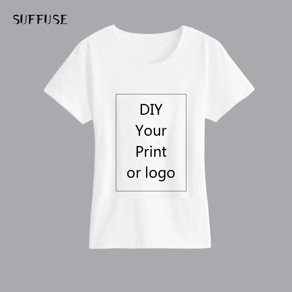 Custom printed T Shirt for Women DIY Picture LOGO 